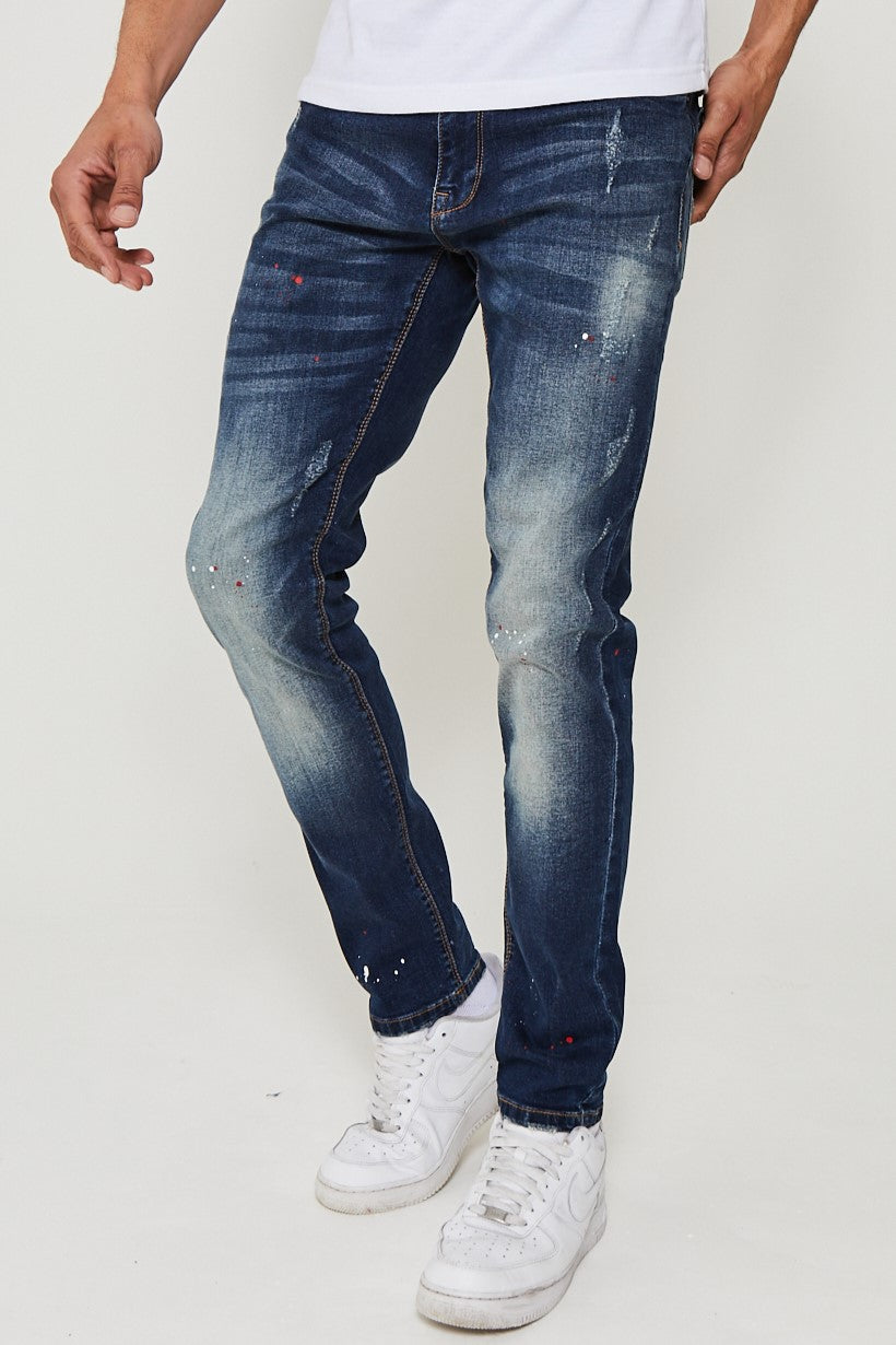 Blue sales paint jeans