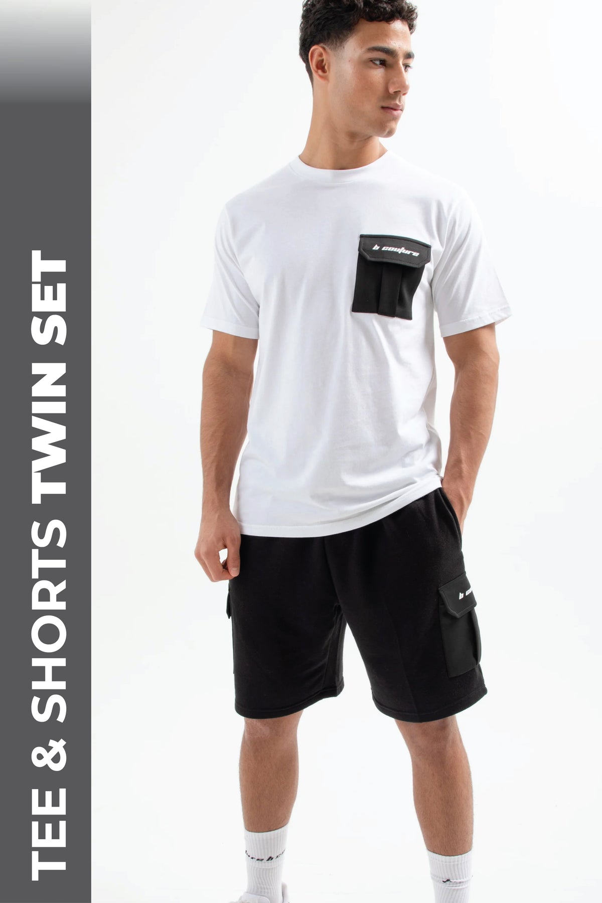 Petersham T-Shirt & Short Set - White/Black