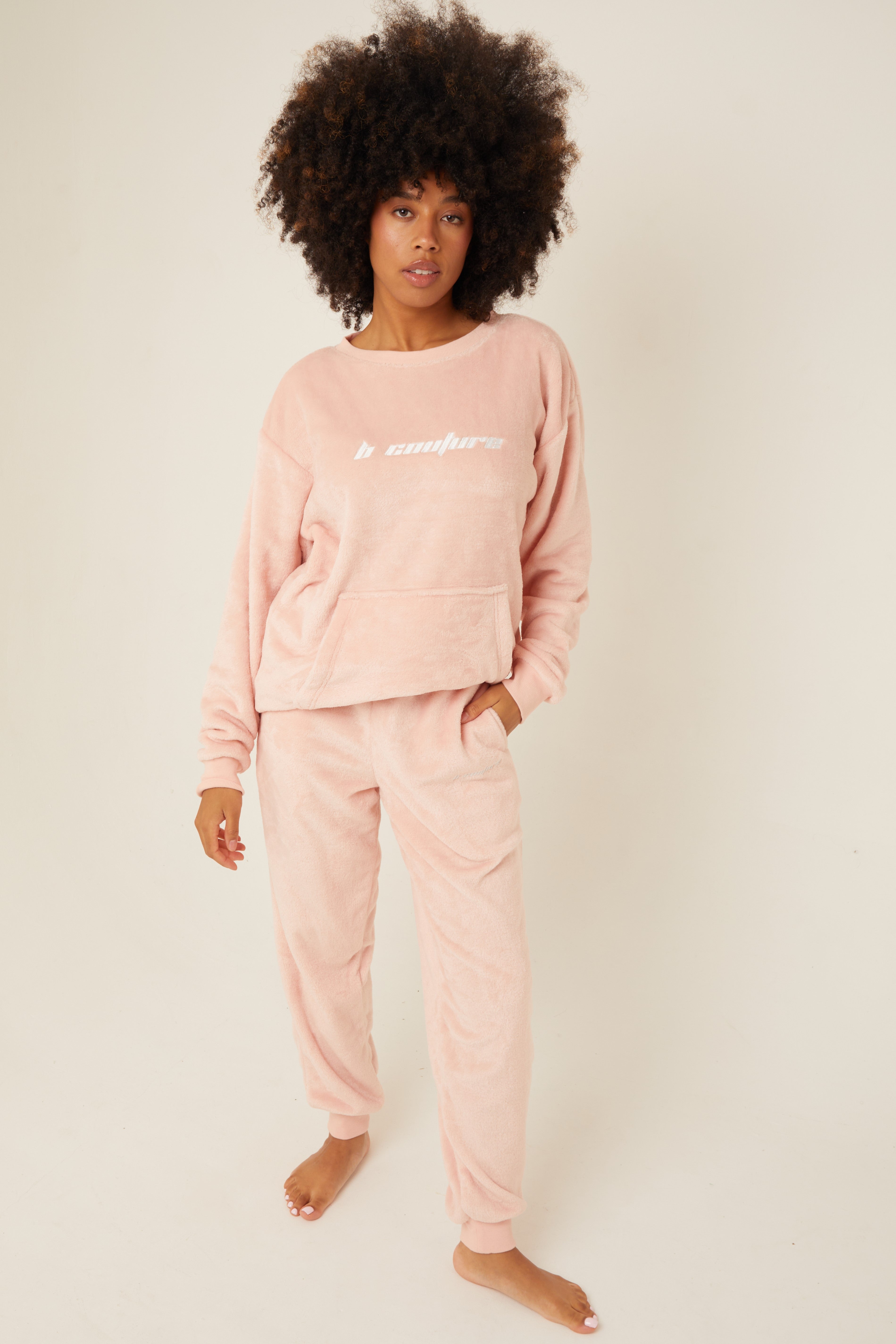 Fluffy Robe Fluffy PJ Set Nightwear Bundle Full Length Sleeves