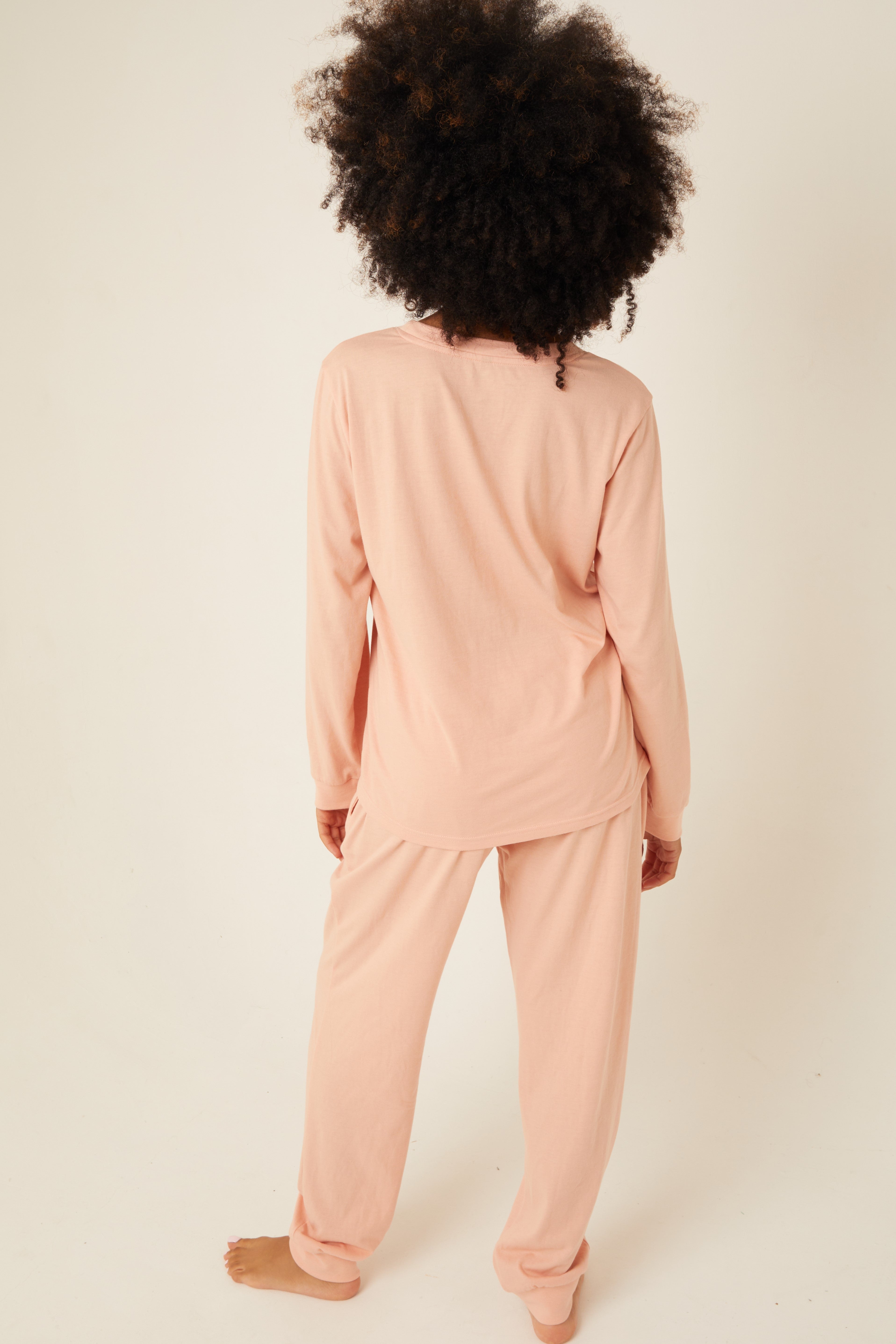 Pink cotton pyjama set sale