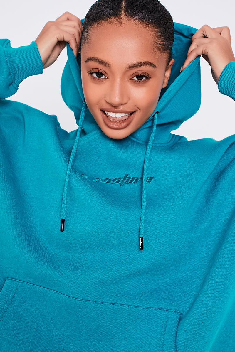 Womens Oversized Full Tracksuit Plain Bright Blue Fleece Matching Hoodie &  Jogger Co-ord Set Loungewear – B Couture