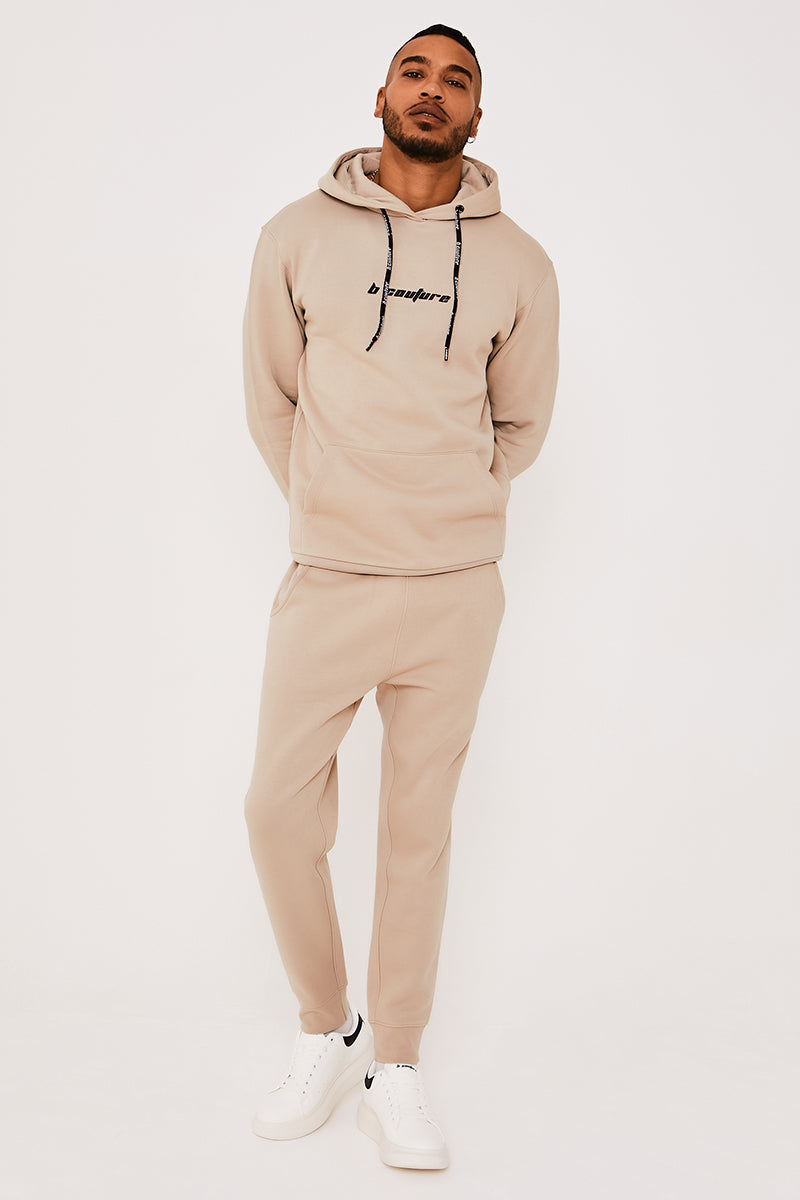 SET: New Champion high quality Mens Beige Fleece Hoodie + Joggers!! L